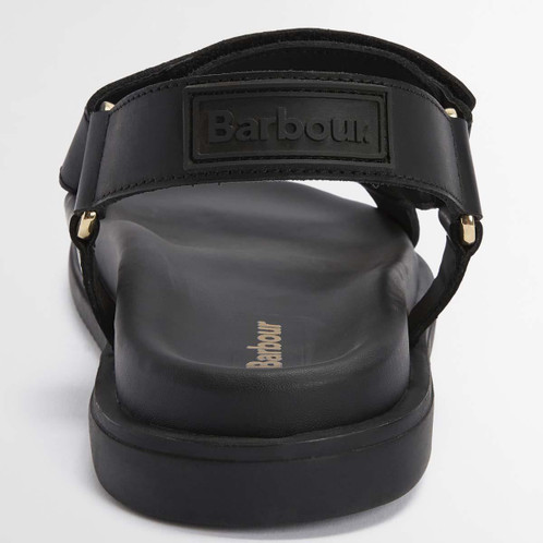 Black Barbour Womens Caitlin Sandal back