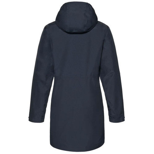 Navy Musto Womens Original Long Rain Jacket back
