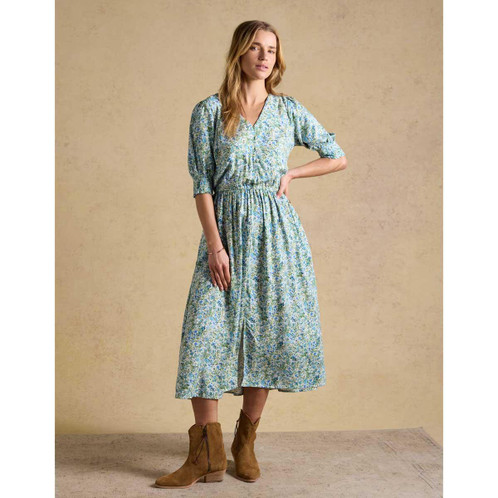 Green Joules Womens Adele Midi Dress On Model