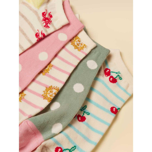 Multi Joules Womens Rilla Socks 5 Pack Detail
