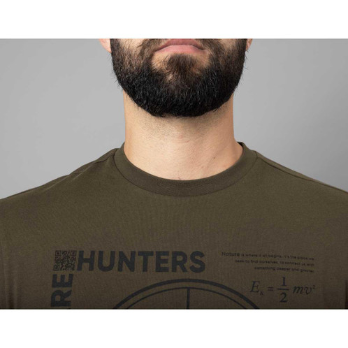 Willow Green Harkila Mens Impact T-Shirt Neck Detail
