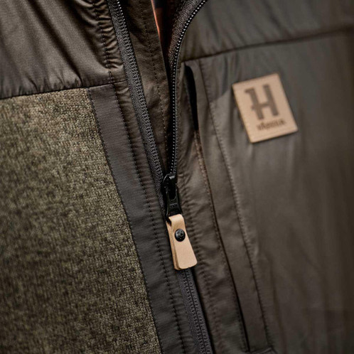 Willow Green/Shadow Brown Harkila Kalix Fleece Waistcoat Zip