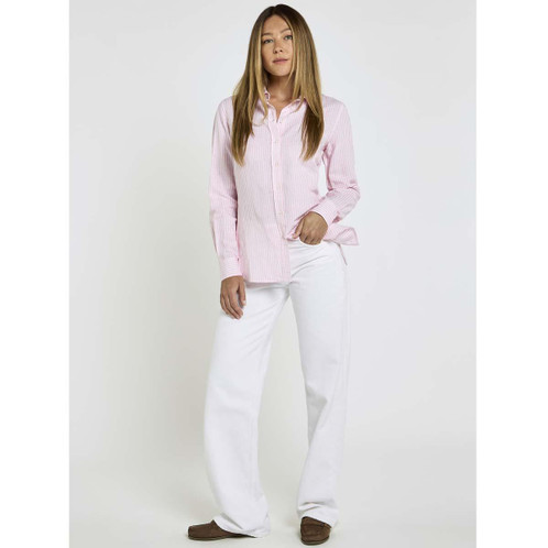 Pink Dubarry Womens Butterfly Striped Shirt On Model Full Length