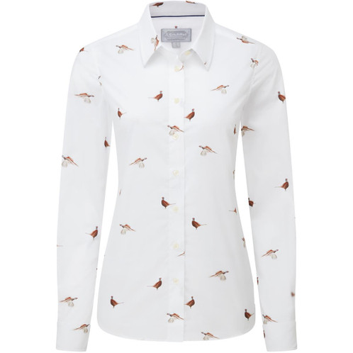 Pheasant Print Schoffel Womens Norfolk Shirt