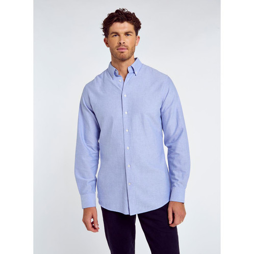 Pale Blue Dubarry Mens Clontarf Oxford Shirt On Model