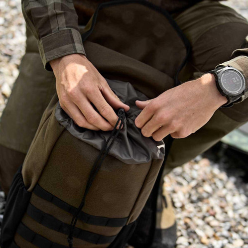 Hunting Green Harkila Forest Hunter 12L Backpack Fastening Detail