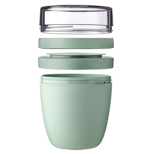 Nordic Sage Mepal Ellipse Lunch Pot Exploded