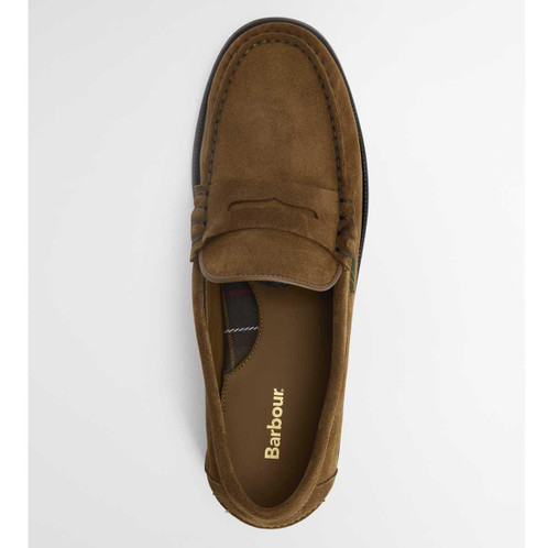 Barbour Linford Loafer Brown suede above