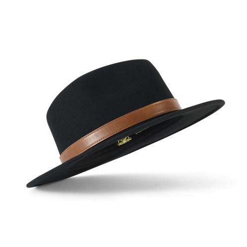 Black Tan Holland Cooper Womens Wool Trilby Angle