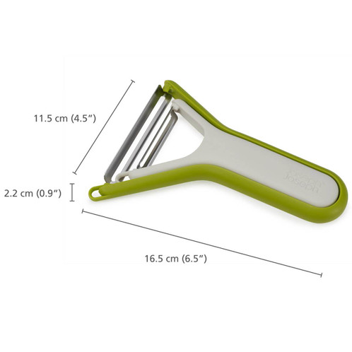 Stone/Green Joseph Joseph Nest Peel Set of 2 Peelers Dimensions