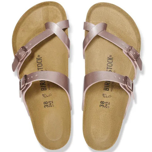 Copper Birkenstock Womens Mayari Birko-Flor Sandals Top View