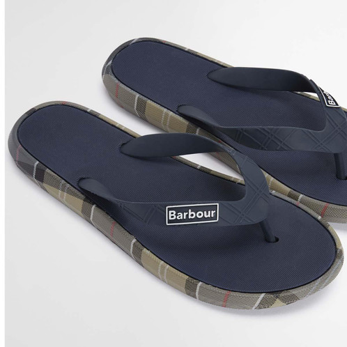 Navy Barbour Mens Oakdale Sandal TOp