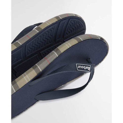 Navy Barbour Mens Oakdale Sandal Side