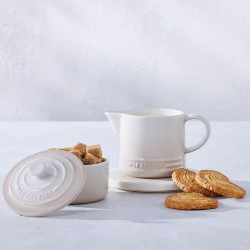 Le Creuset Stoneware Milk & 250ml Sugar Set Meringue