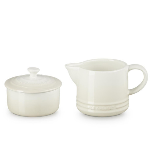 Le Creuset Stoneware Milk & 250ml Sugar Set meringue