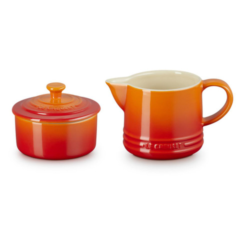 Le Creuset Stoneware Milk & 250ml Sugar Set volcanic