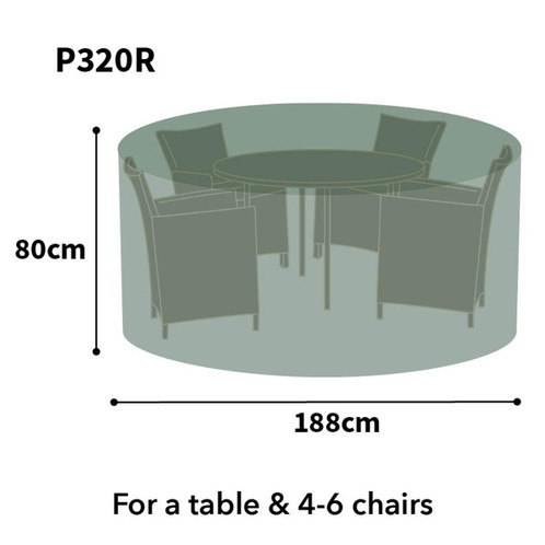 Bosmere Protector Circular Patio Set Cover 4-6 Seater P320R SIZE