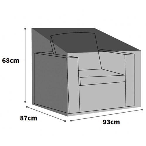 Bosmere Ultimate Protector Armchair Cover UM610C size