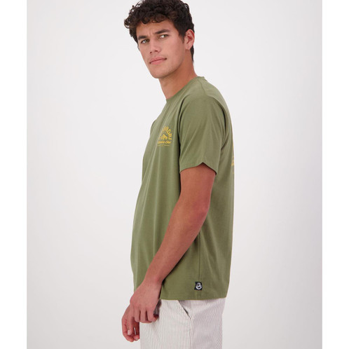 Clover/Amber Swanndri Mens Mountain Printed T-Shirt Side
