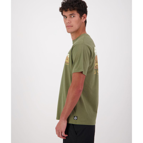 Clover Swanndri Mens Outback Printed T-Shirt Side