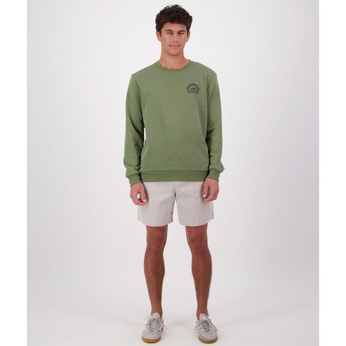 Clover Swanndri Mens Summit Crew Jumper On Model