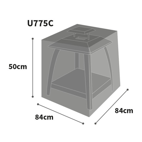 Bosmere Ultimate Protector Square Fire Pit size