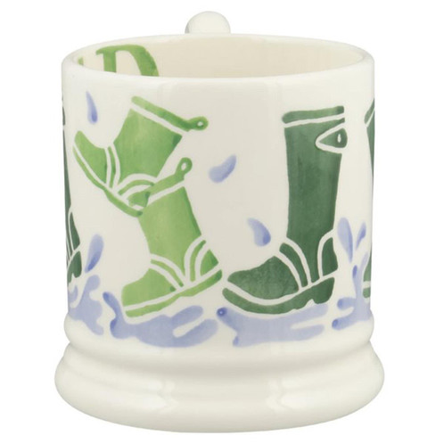 Emma Bridgewater Wellies Dad Half Pint Mug Side View
