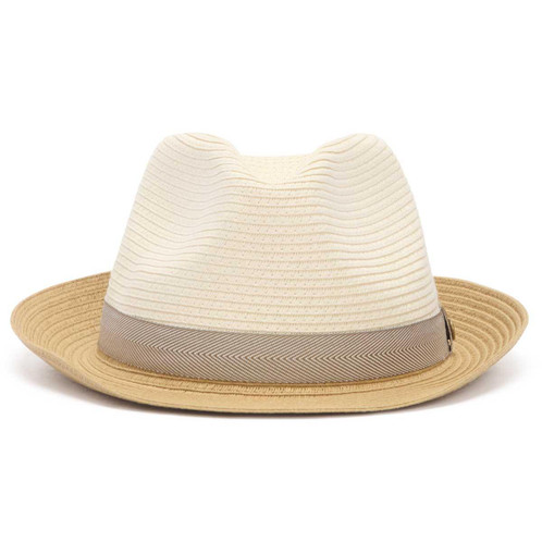 Ecru/Tan Barbour Mens Ashill Trilby Summer Hat