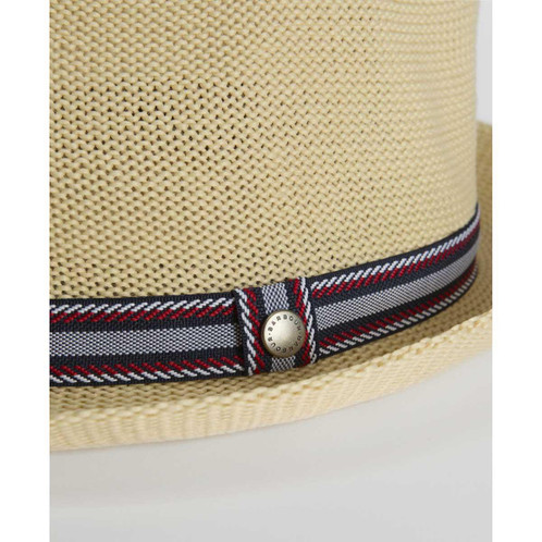 Ecru Barbour Mens Linford Trilby Summer Hat Band