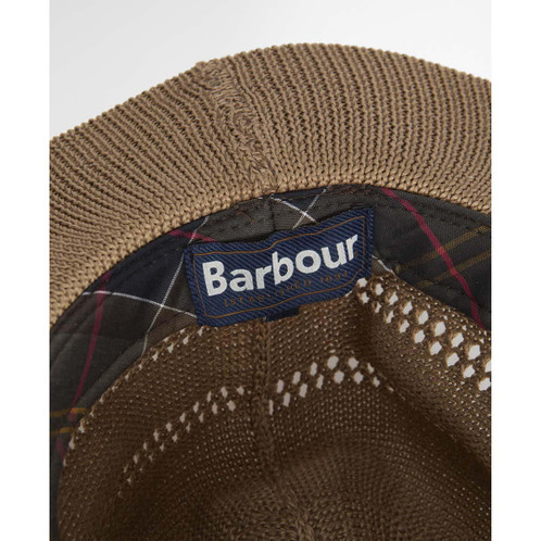 Dark Tan Barbour Mens Whitfield Summer Hat Inner