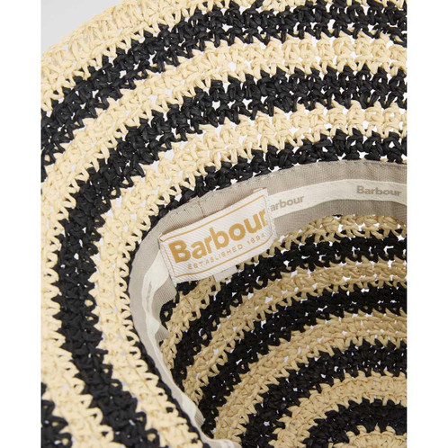 Black/Ecru Barbour Womens Annie Crochet Hat Inner