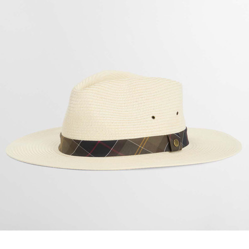Ecru Barbour Womens Kirkstone Fedora Summer Hat Side