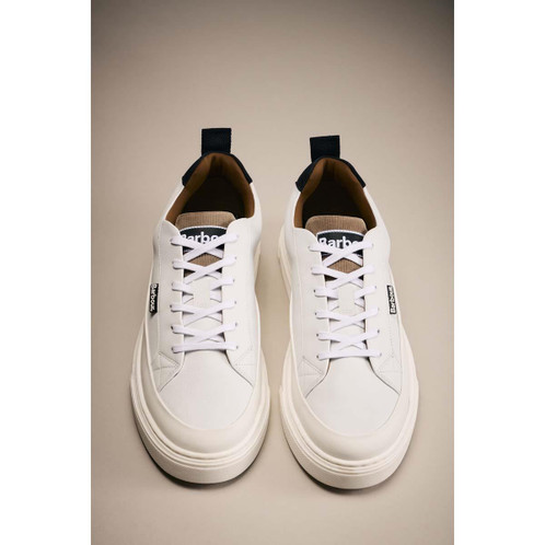 White/Navy/Trench Barbour Mens Stannington Trainer Lifestyle