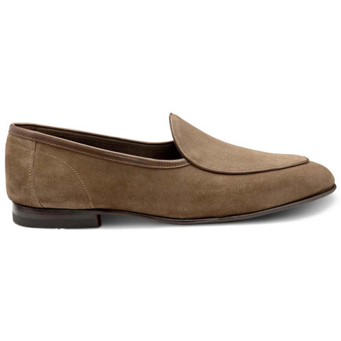 Flint Suede Loake Mens Belgrave Loafer Side