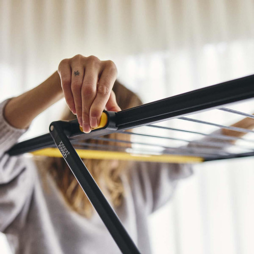 Black Joseph Joseph AirFrame 16m 3-Tier Clothes Airer Lifestyle In Use