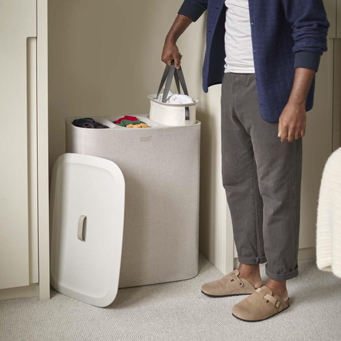 Ecru Joseph Joseph Tota Trio 90-Litre Laundry Separation Basket Lifestyle