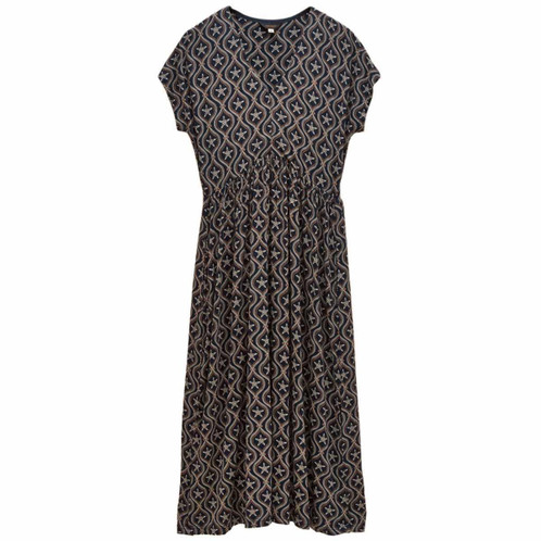 Navy Joules Womens Nia Short Sleeve Jersey Midi Dress