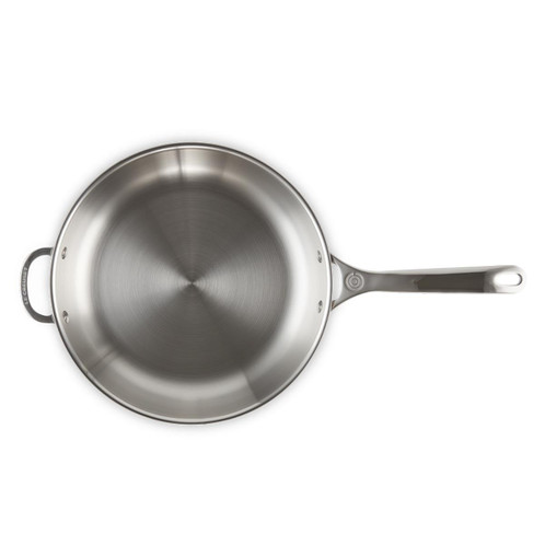 Le Creuset Signature 3-ply Stainless Steel 28cm Uncoated Deep Frying Pan