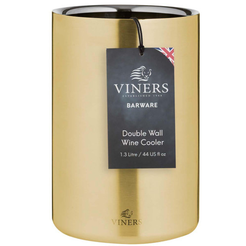 Viners Barware 1.3L Gold Double Wall Wine Cooler PACK