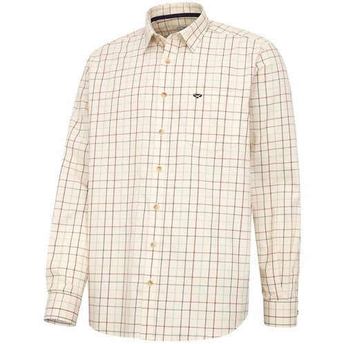 Rust Check Hoggs Of Fife Mens Chieftain Premier Tattersall Shirt