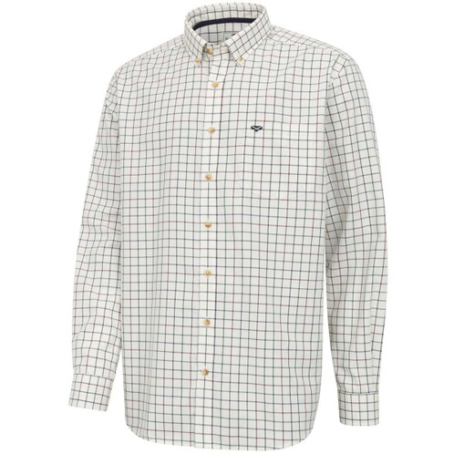 Navy/Green/Wine Hoggs Of Fife Mens Fenwick Tattersall Shirt
