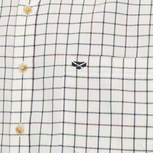 Navy/Green/Wine Hoggs Of Fife Mens Fenwick Tattersall Shirt logo
