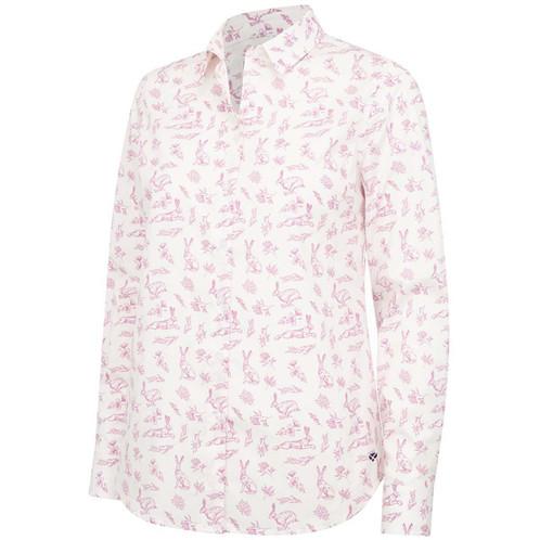 Pink Hoggs Of Fife Womens Hare Print Shirt 