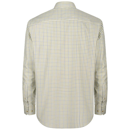 Navy/Olive Hoggs Of Fife Mens Inverness Cotton Tattersall Shirt back