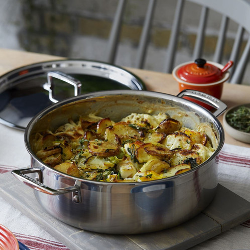 Le Creuset 3 Ply Stainless Steel 28cm Sauteuse