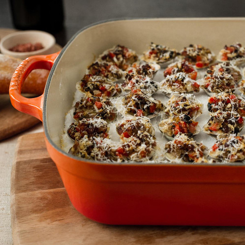  Le Creuset 37cm Cast Iron Signature Roaster Volcanic