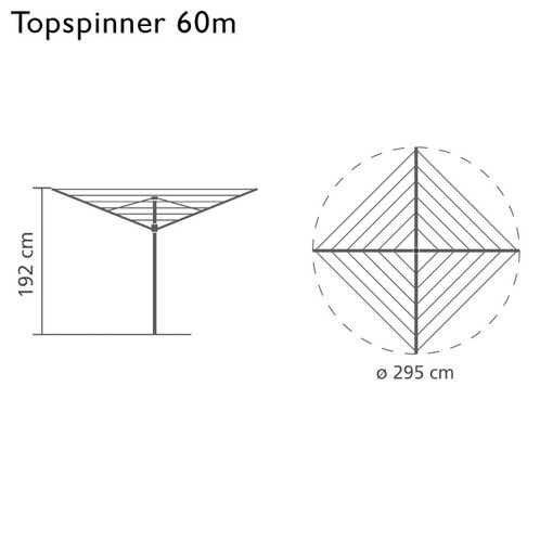 Brabantia Rotary Topspinner 60m
