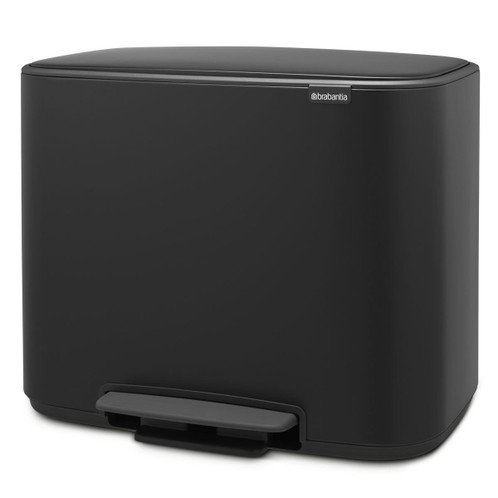 Matt Black Brabantia Bo Pedal Bin 36 Litre