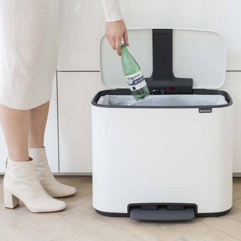 White Brabantia Bo Pedal Bin 36 Litre Lifestyle