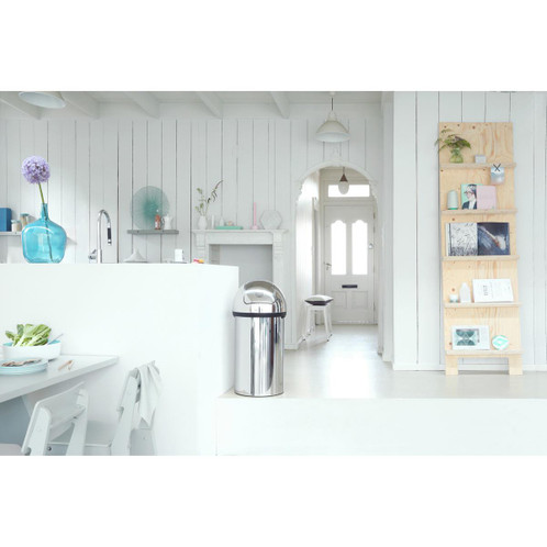 Brilliant Steel Brabantia Push Bin 60 Litre Lifestyle